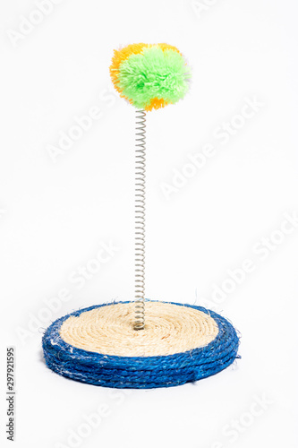 cat toy on white background