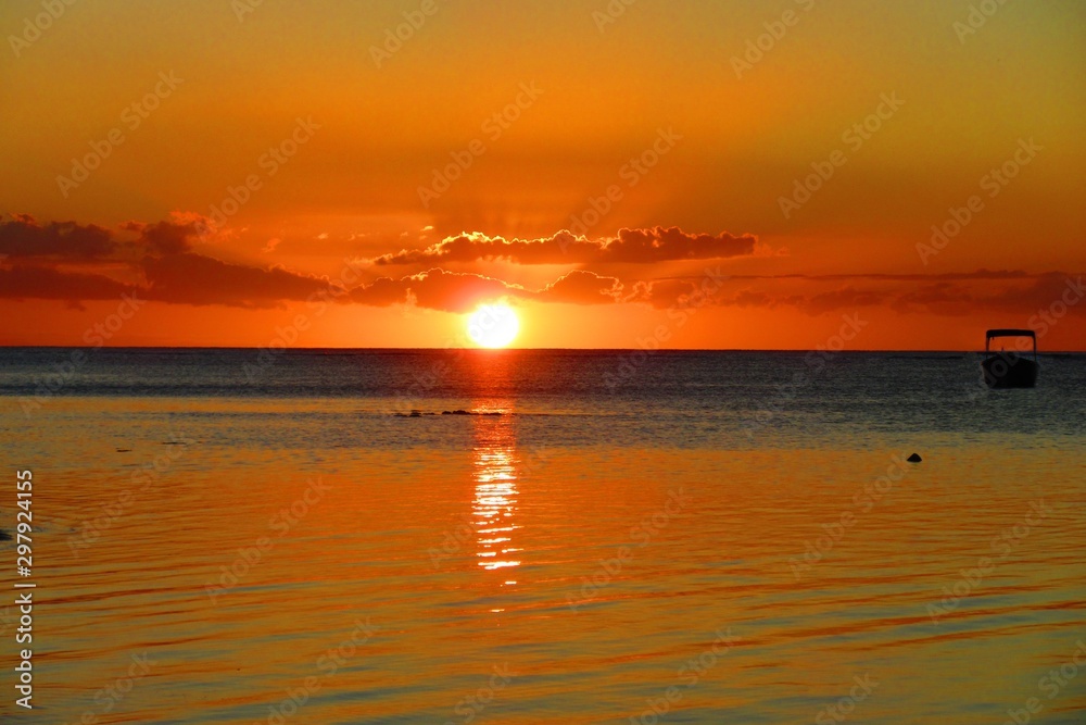Coucher de soleil à l'île maurice