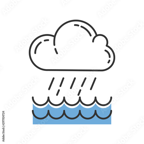 Downpour blue color icon