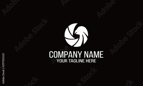 lens camera and bird logo design