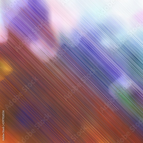 diagonal lines background or backdrop with pastel brown, old mauve and light steel blue colors. digital abstract art. square graphic © Eigens