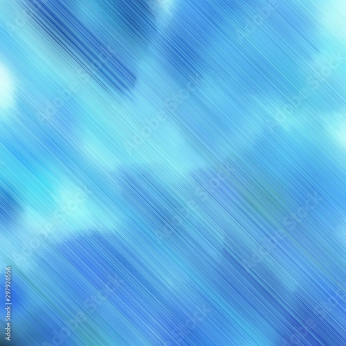 abstract concept of diagonal motion speed lines with corn flower blue, baby blue and strong blue colors. good as background or backdrop wallpaper. square graphic © Eigens