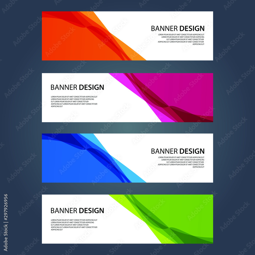 Fototapeta premium Vector Abstract design banner web template