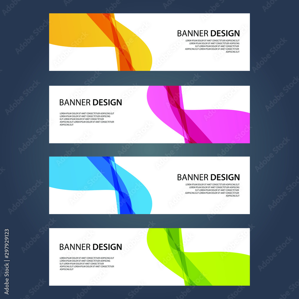 Naklejka premium Vector Abstract design banner web template