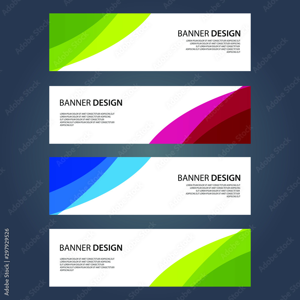 Naklejka premium Vector Abstract design banner web template
