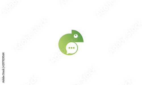 chameleon and chat logo design ideas