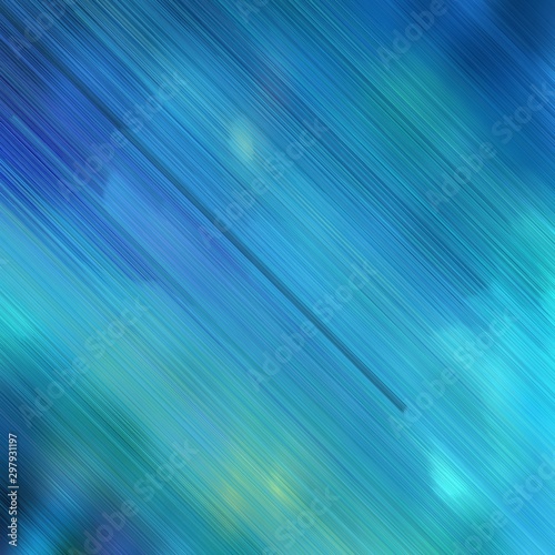 diagonal lines background or backdrop with steel blue, midnight blue and teal blue colors. digital abstract art. square graphic © Eigens