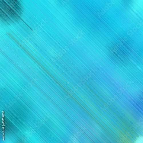 diagonal lines background or backdrop with medium turquoise, turquoise and light sea green colors. fantasy abstract art. square graphic