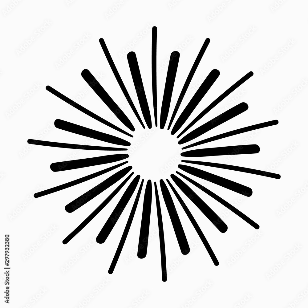 Hand drawn sunburst logo Hand drawn sunburst logo