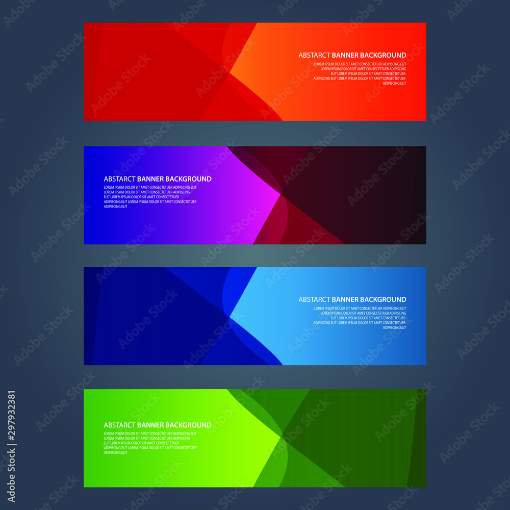 Naklejka premium Vector Abstract design banner web template