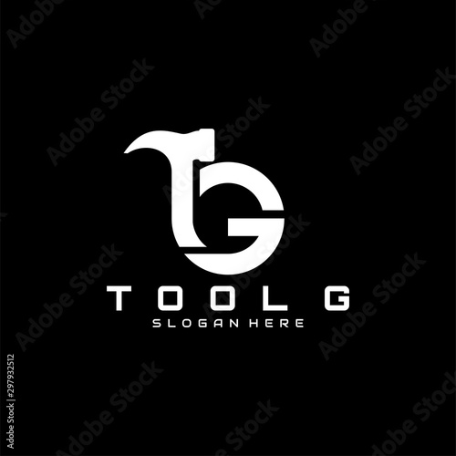 tool G logo design vector