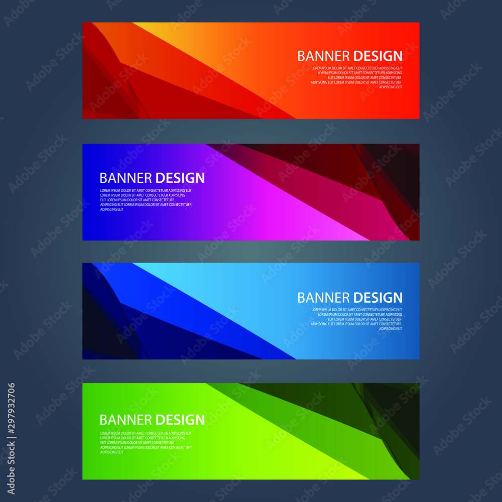 Fototapeta premium Vector Abstract design banner web template