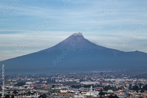 Panoramic view of the city, Popocatepetl volcano, Cholula, Puebla, Mexico © @Nailotl