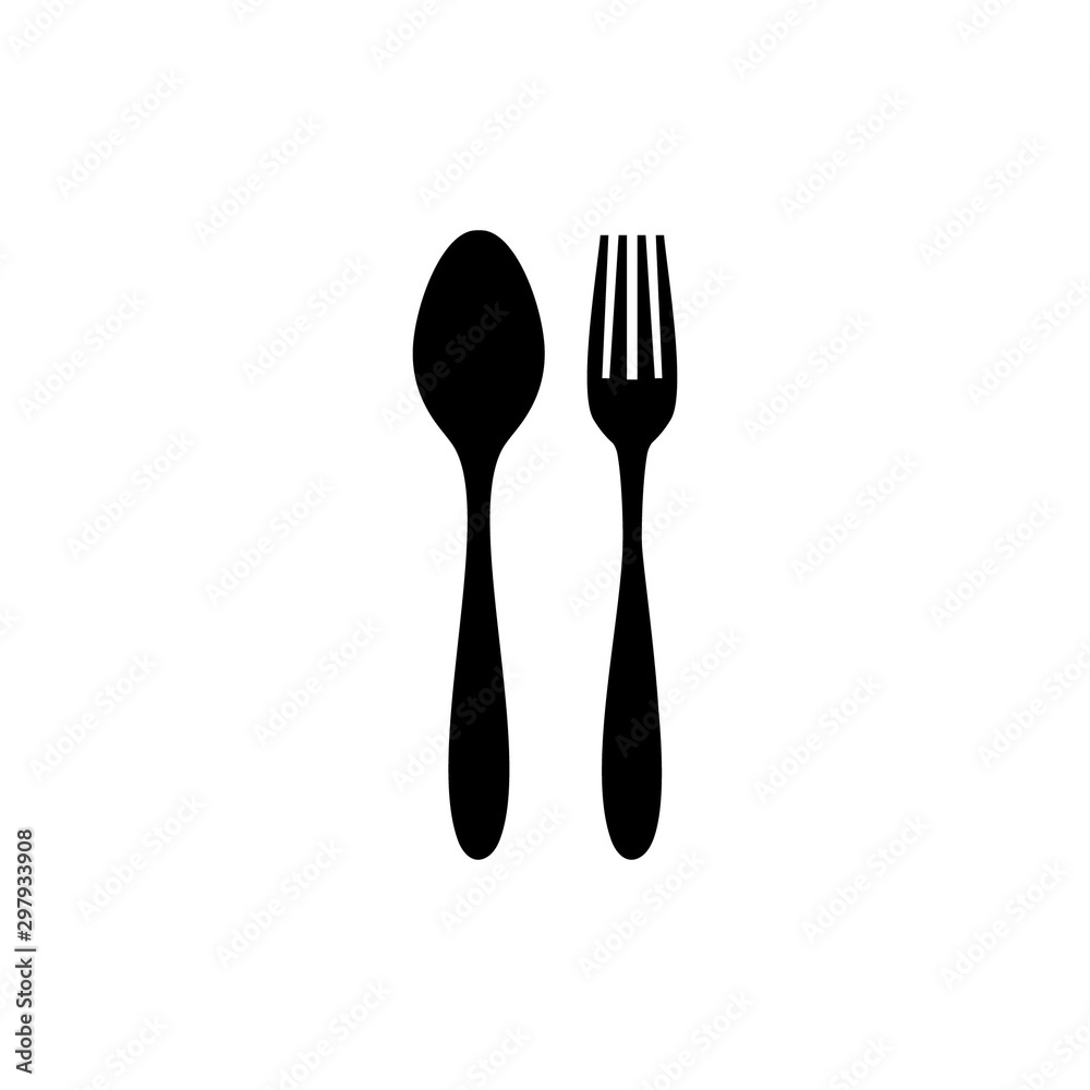 Restaurant Symbol, Spoon and Fork image Restaurant Symbol, Spoon and Fork image