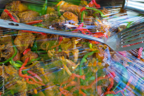 wrapped nigerian food meat