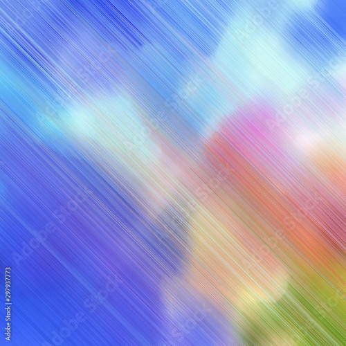 diagonal motion speed lines background or backdrop with light pastel purple, corn flower blue and peru colors. good as graphic element. square graphic