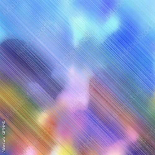 diagonal lines background or backdrop with corn flower blue, pastel brown and pastel violet colors. good as graphic element. square graphic © Eigens