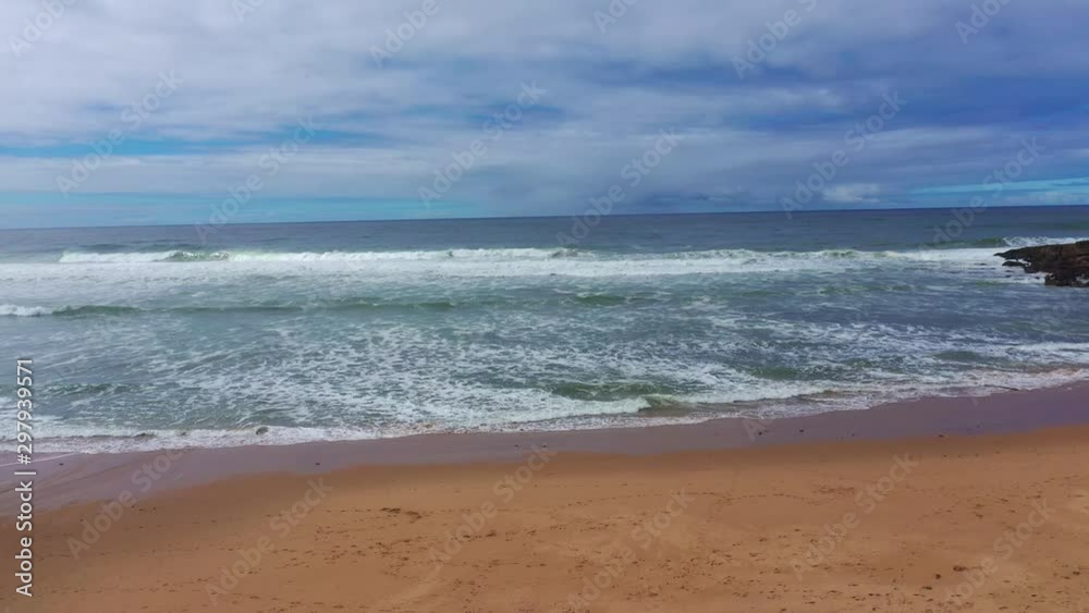 Wild ocean water at the Atlantic coast of Portugal - aerial drone footage Wild ocean water at the Atlantic coast of Portugal - aerial drone footage