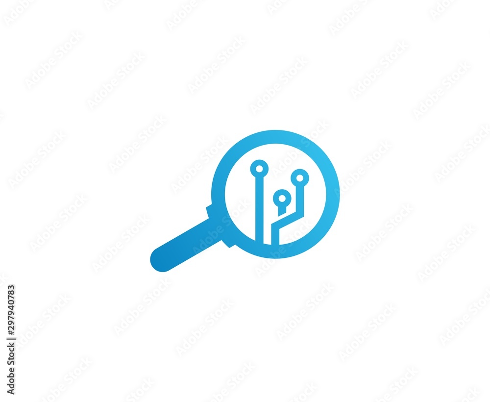 Magnifying glass logo Magnifying glass logo