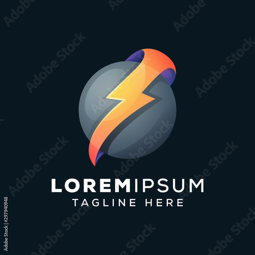 thunder bold energy logo concept Premium Vector