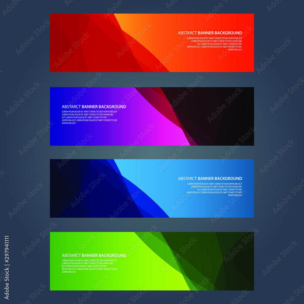 Naklejka premium Vector Abstract design banner web template