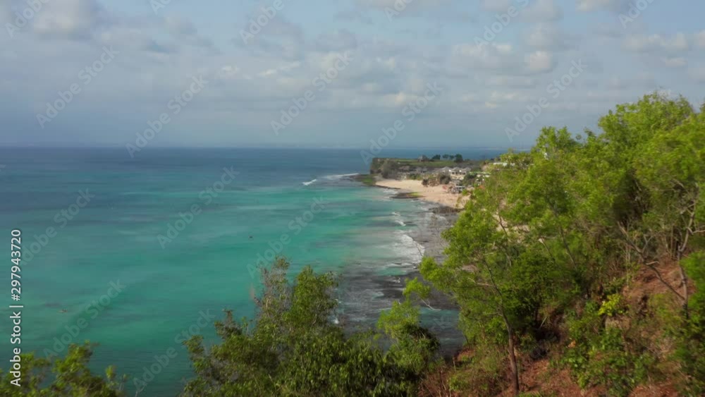 The surfspot Dreamland near Uluwatu on Bali. Aerial shot. The surfspot Dreamland near Uluwatu on Bali. Aerial shot.