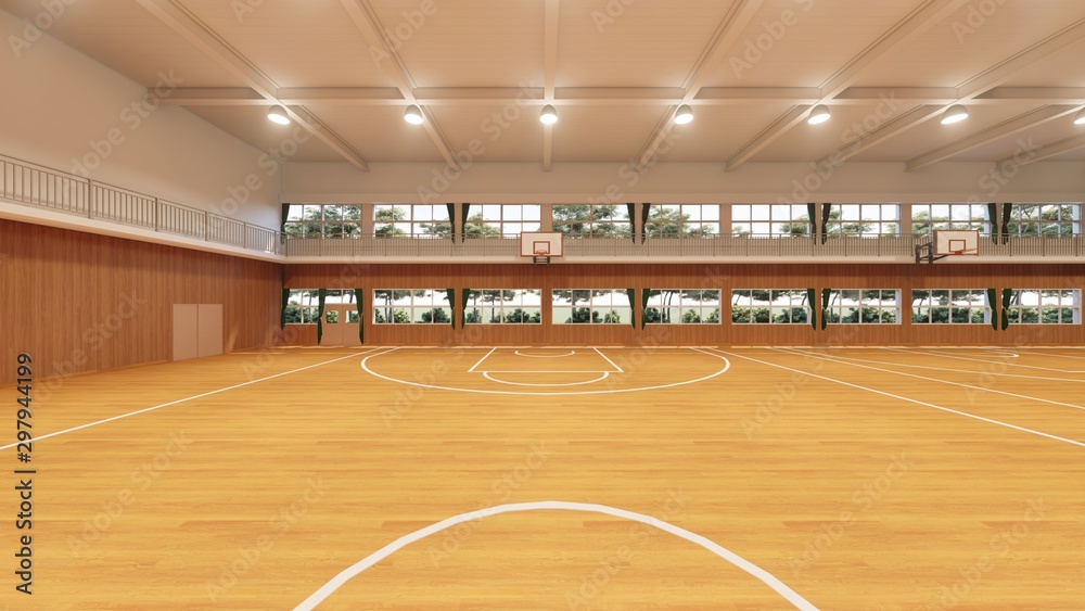 体育館 学校 バスケットボール イラスト33 Stock Illustration Adobe Stock