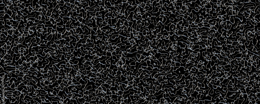Fototapeta premium Wavy black metallic lines background