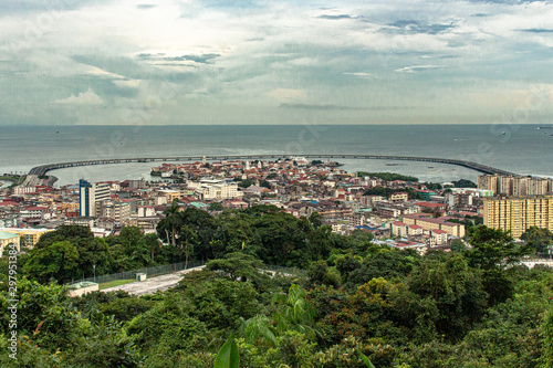 aerial view of the city