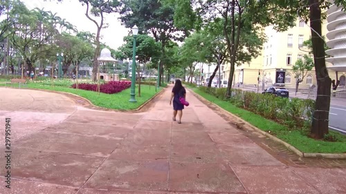Wallpaper Mural A Woman Working In Road Side With City View - Forwards  Torontodigital.ca