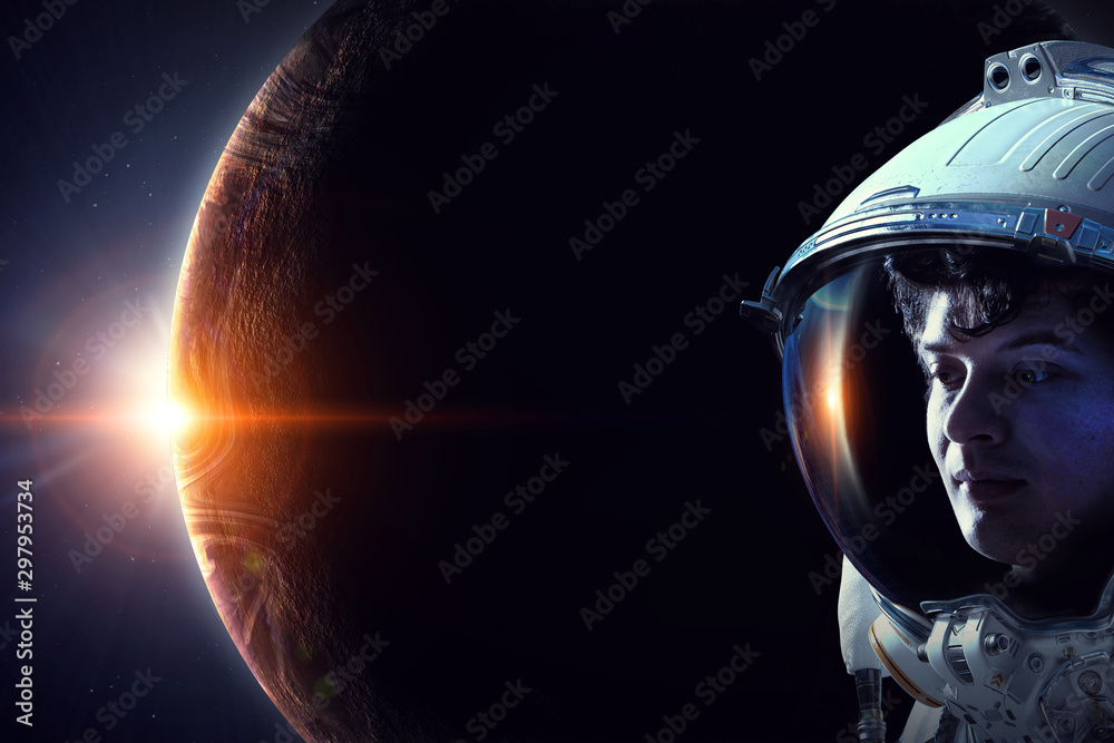 Exploring outer space. Mixed media Exploring outer space. Mixed media