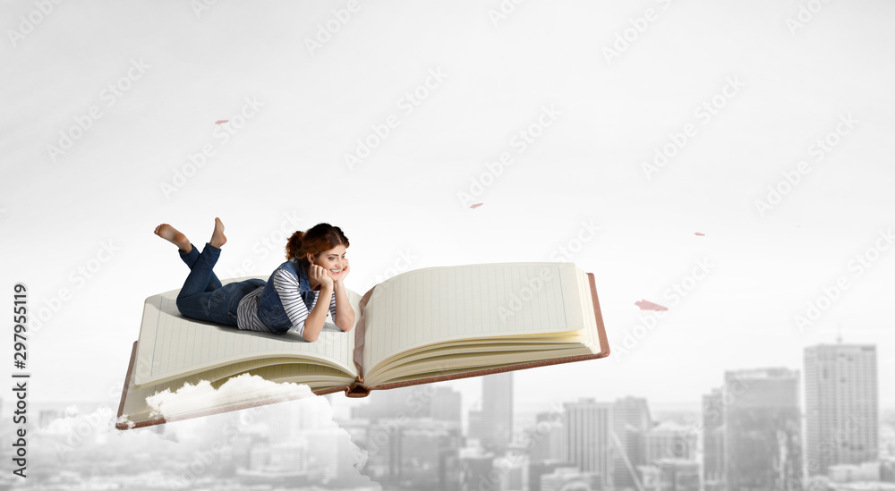 When reading takes you away. Mixed media When reading takes you away. Mixed media