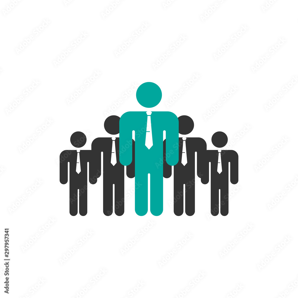 Business team leader icon design template isolated Business team leader icon design template isolated