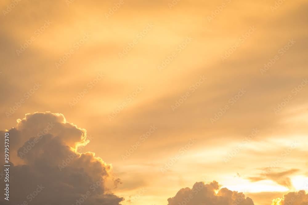 Golden sky and clouds before sunset Golden sky and clouds before sunset