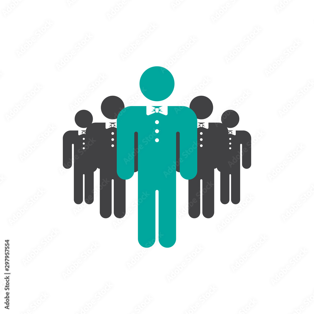 Business team leader icon design template isolated Business team leader icon design template isolated