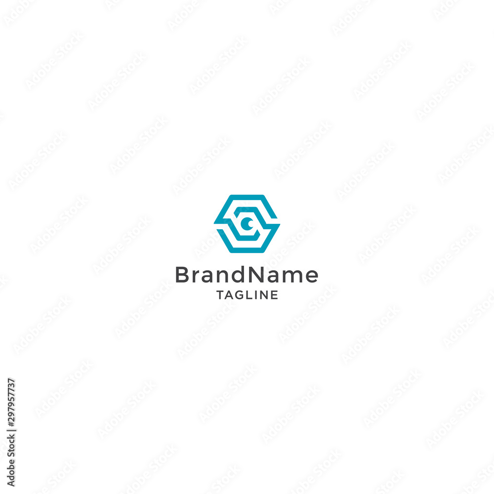 Abstract hexagon Cube Eye logo icon design template vector illustration Abstract hexagon Cube Eye logo icon design template vector illustration