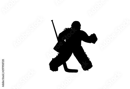 Girl Ice Hockey Goalie Silhouette