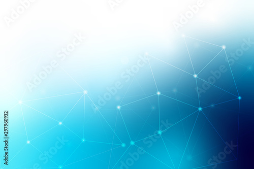 Abstract polygonal space low poly dark with connecting dots and lines. Connection structure technology and business.