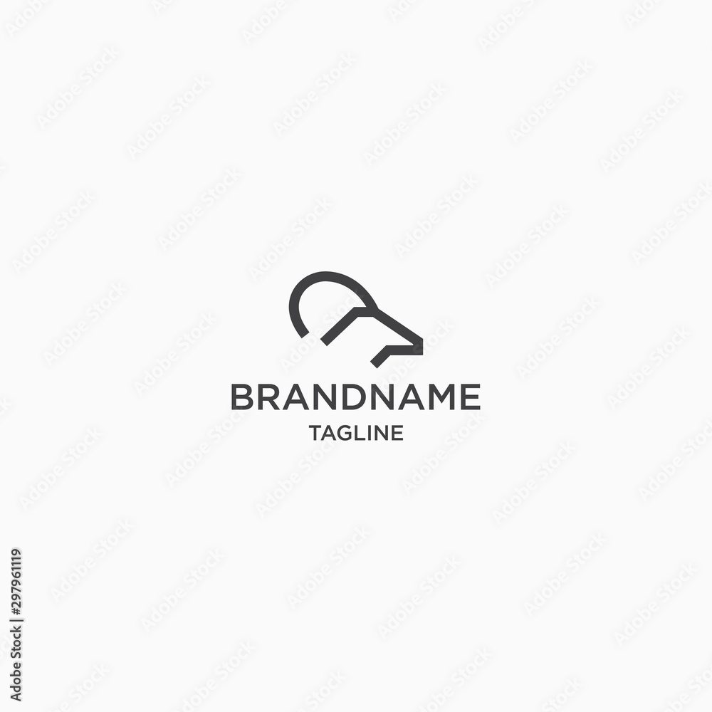 Simple Goat head Logo Icon Design Template Vector Illustration Simple Goat head Logo Icon Design Template Vector Illustration