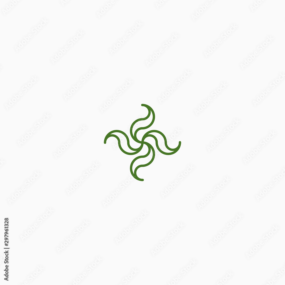 Abstract green Leaf ornament nature Logo Icon Design Template Vector Illustration Abstract green Leaf ornament nature Logo Icon Design Template Vector Illustration