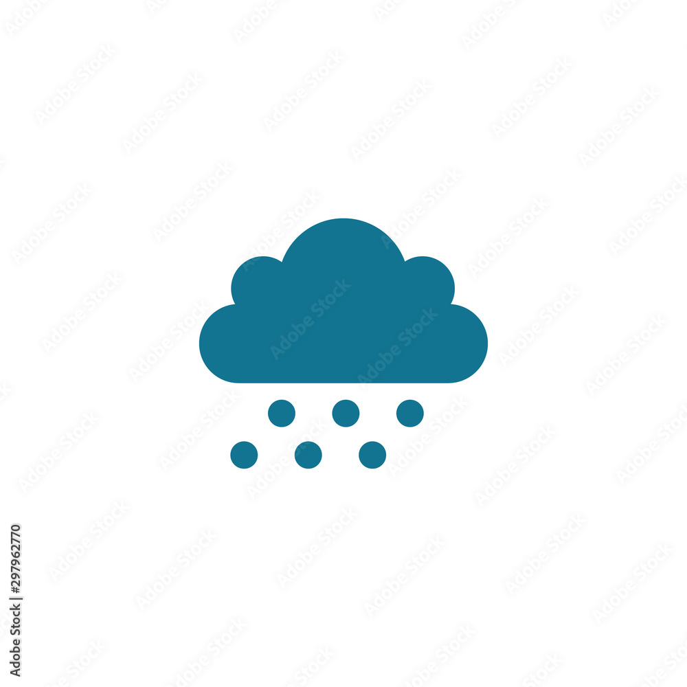Snow or rain cloud icon - From forecast, Climate and Meteorology snow fall vector icon. Rain simple element illustration. Weather concept. Can be used for web and mobile Snow or rain cloud icon - From forecast, Climate and Meteorology snow fall vector icon. Rain simple element illustration. Weather concept. Can be used for web and mobile