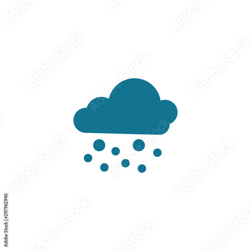 Snow or rain cloud icon - From forecast, Climate and Meteorology snow fall vector icon. Rain simple element illustration. Weather concept. Can be used for web and mobile