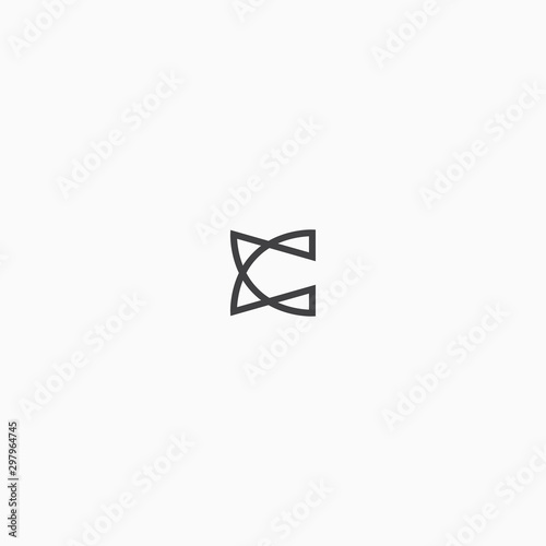 Letter C Initial Abstract Logo Icon Design Template Vector Illustration © SachyStd