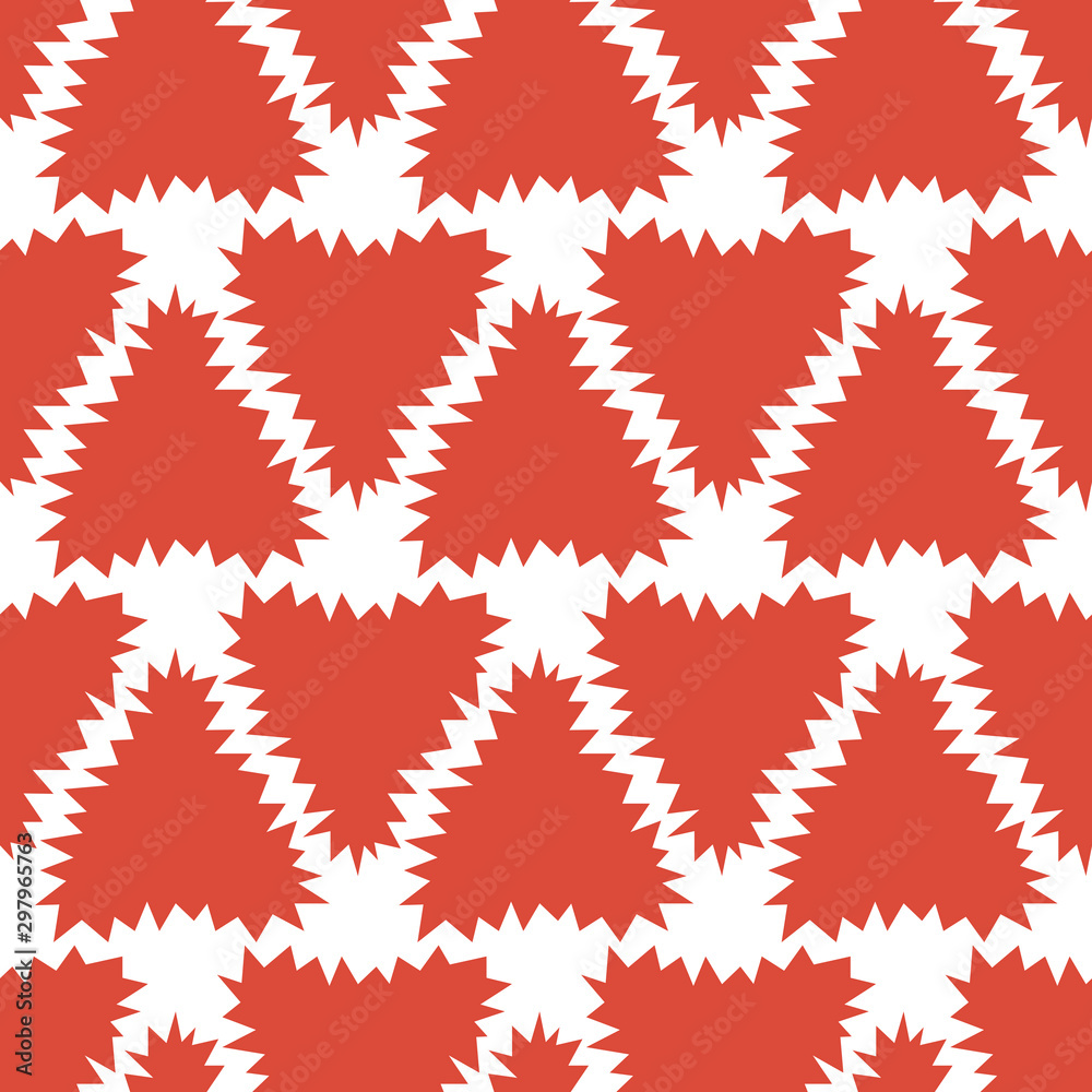 Seamless pattern of Hearts with jagged barbed edges. Flat vector background Seamless pattern of Hearts with jagged barbed edges. Flat vector background