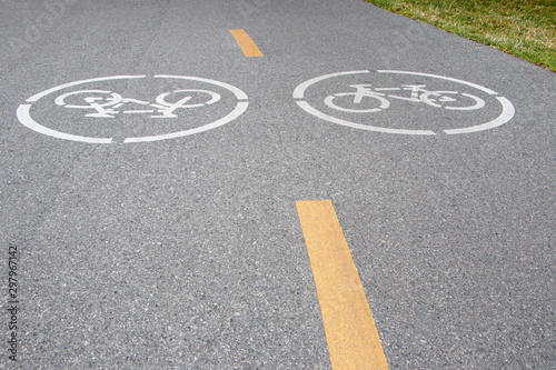Two way bicycle lane