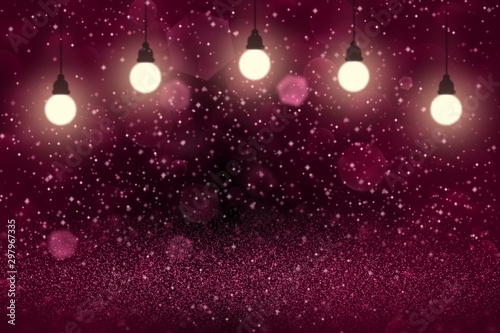 pink wonderful shiny glitter lights defocused light bulbs bokeh abstract background with sparks fly  festive mockup texture with blank space for your content