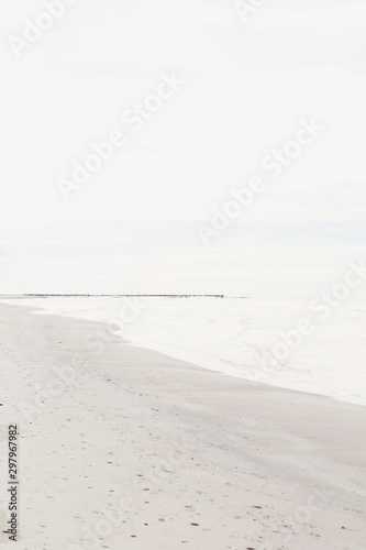 clean empty Baltic sea beach
