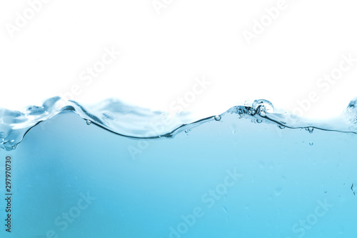 Water splash or water wave with bubbles of air on the background.