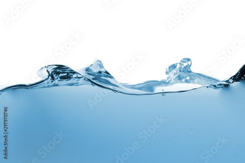 Water splash or water wave with bubbles of air on the background.