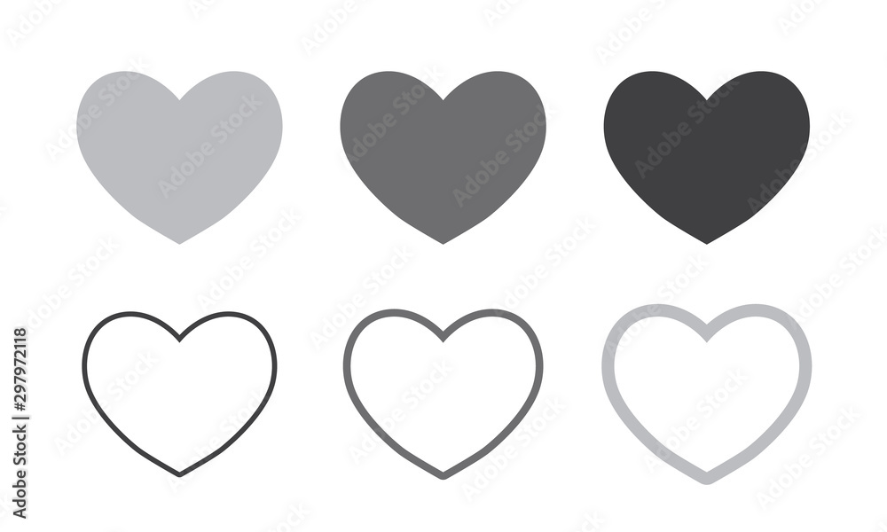 Heart icon. Hearts logo collection for your design
